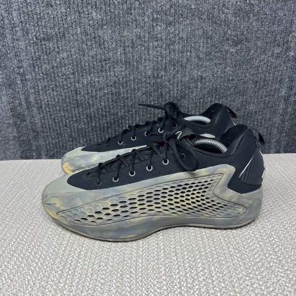 Adidas AE 1 Low Ascent Pack Grey Black Basketball Shoes Edwards Mens 10.5 JI4066 main image 4